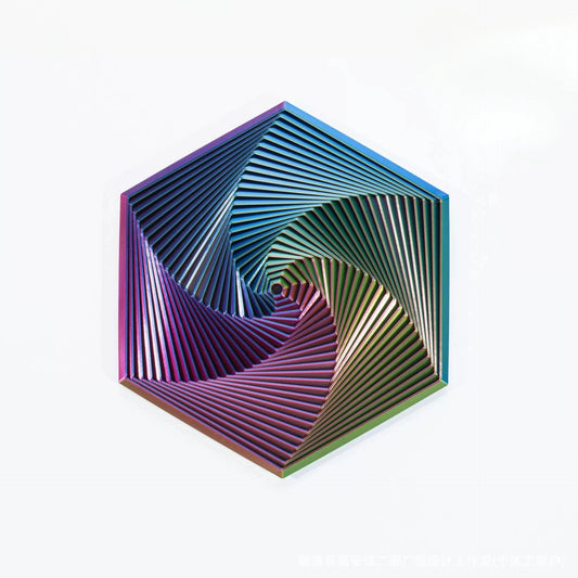 Fractal Fidget Hexagon 3D Printed Hexagon Fidget Toy