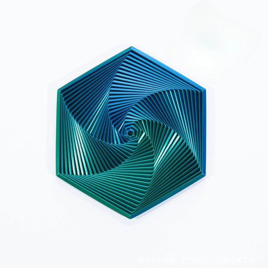Fractal Fidget Hexagon 3D Printed Hexagon Fidget Toy