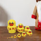 10pcs Stacking Dolls Handmade DIY Paint Yellow Duck