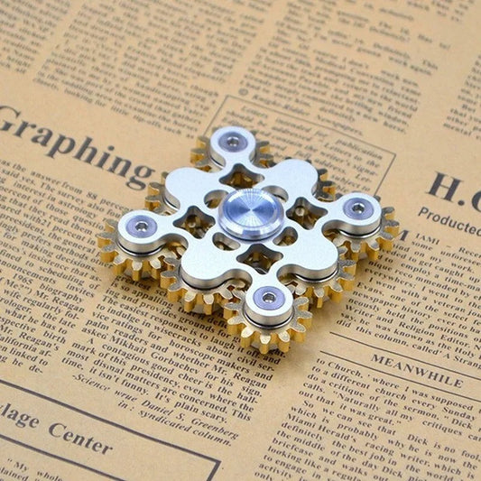 9 Gear Linkage Metal Fidget Spinner Copper